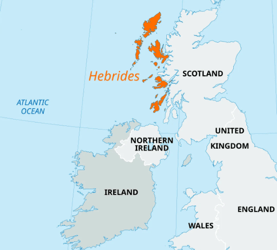 Hebrides map Hebrides map